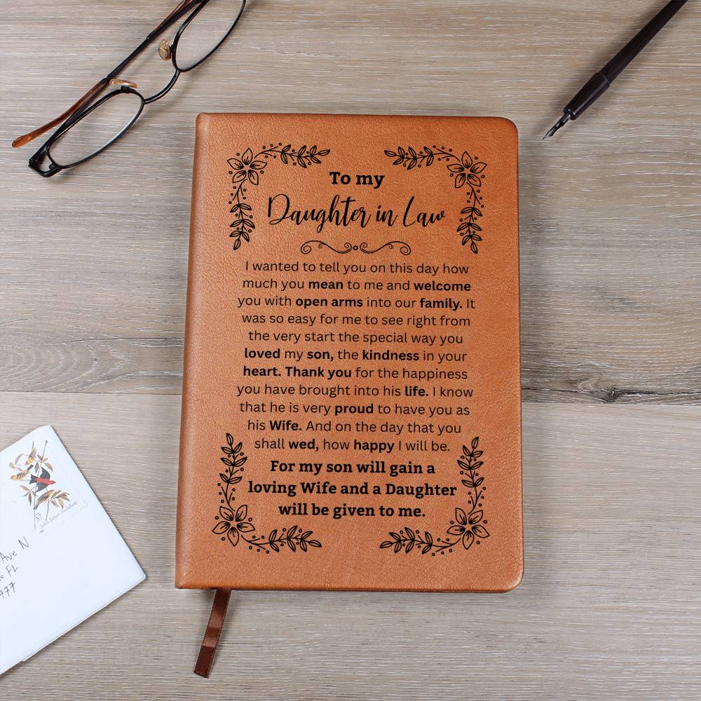 To My Daughter in Law | Wedding Day Journal