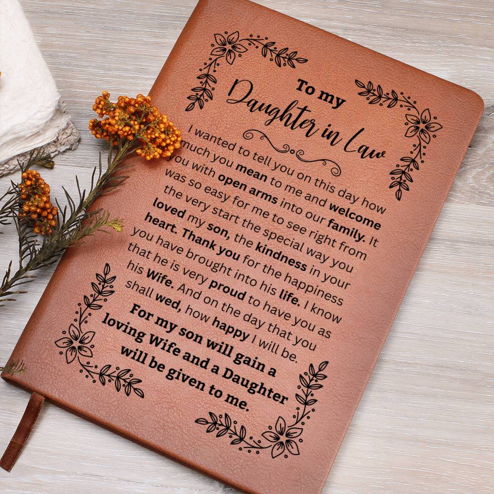 To My Daughter in Law | Wedding Day Journal