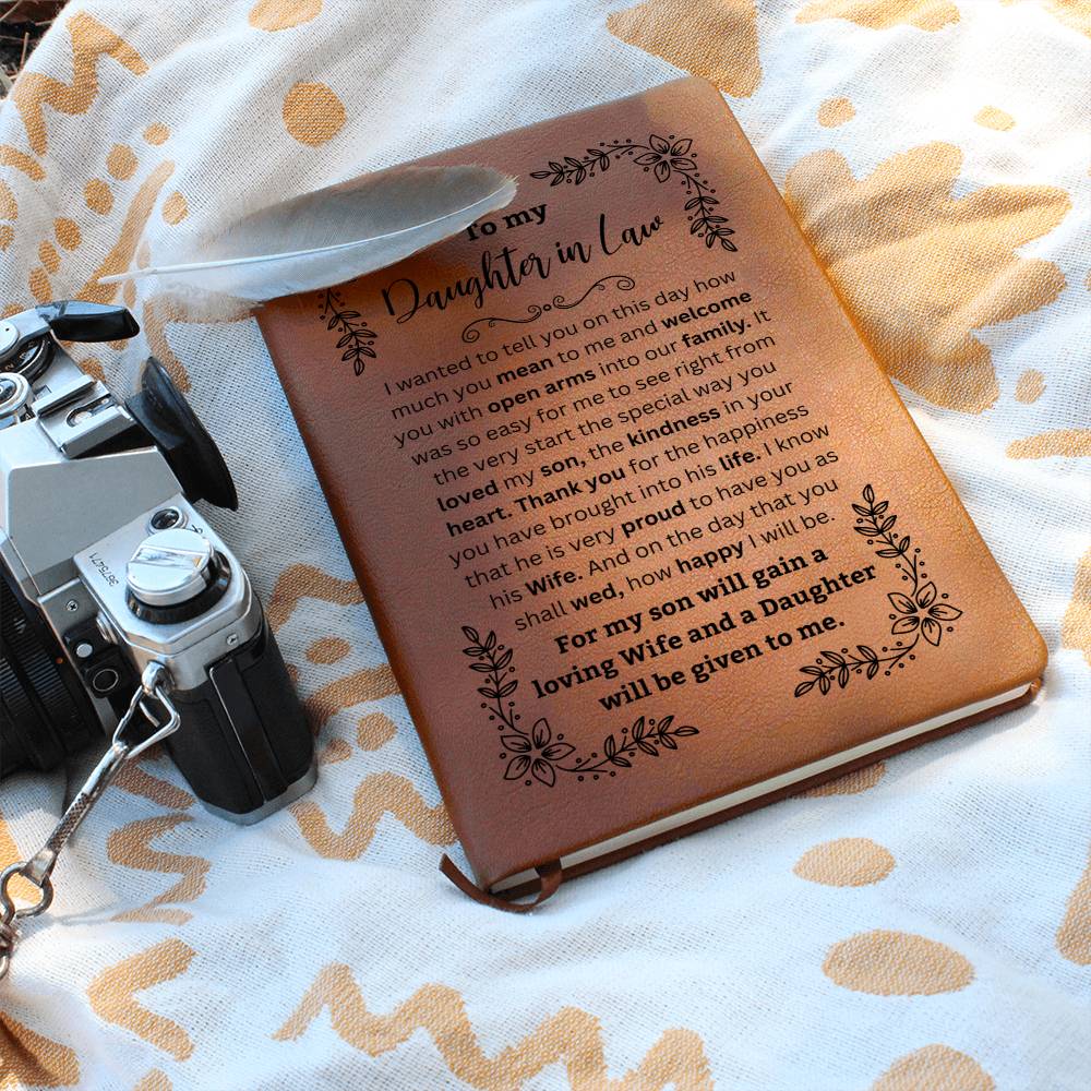 To My Daughter in Law | Wedding Day Journal