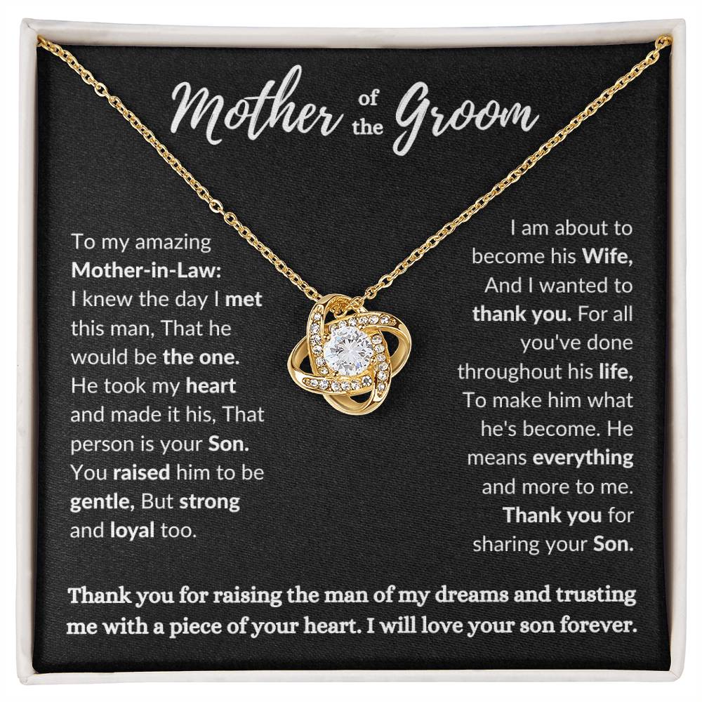 Mother of the Groom Love Knot Necklace