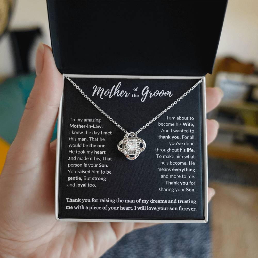 Mother of the Groom Love Knot Necklace