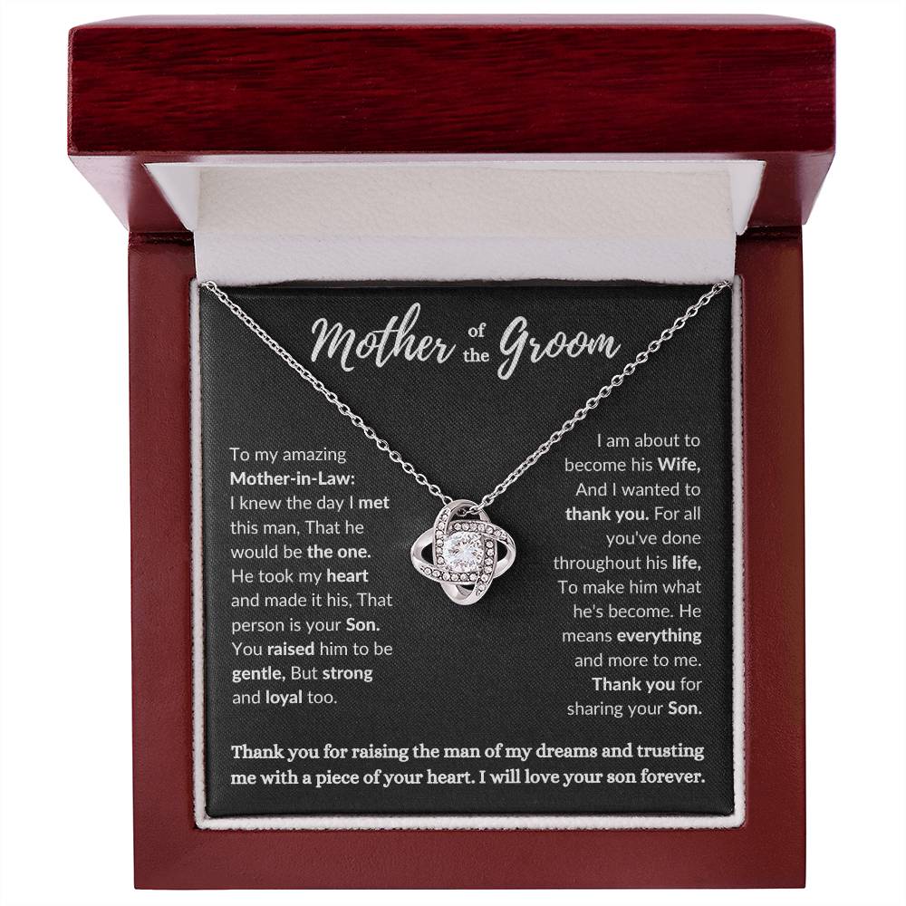 Mother of the Groom Love Knot Necklace
