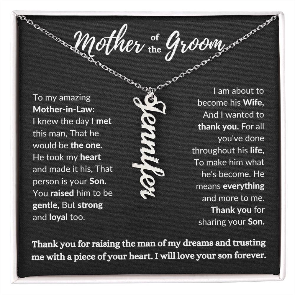 Mother of the Groom Personalize Name Necklace