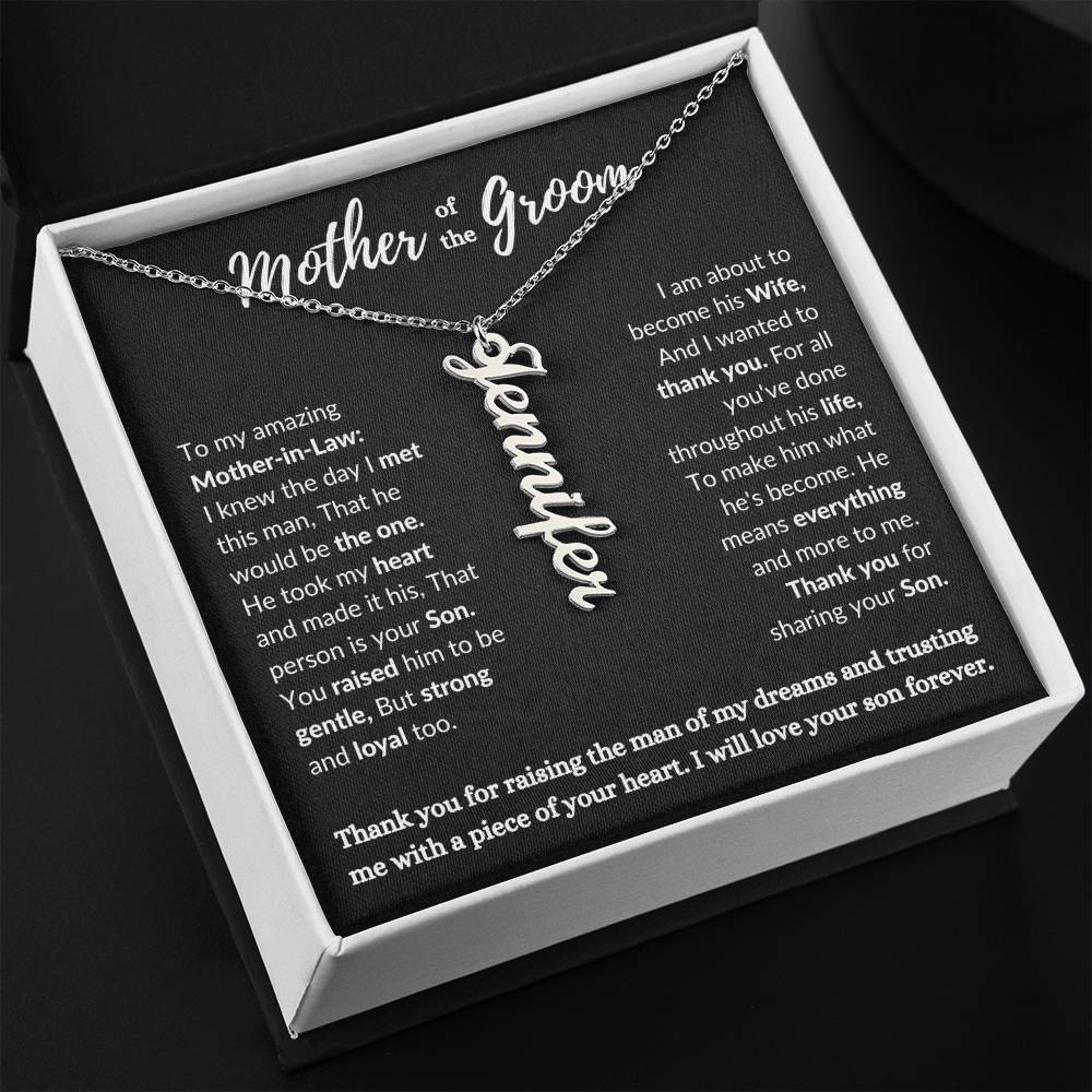 Mother of the Groom Personalize Name Necklace