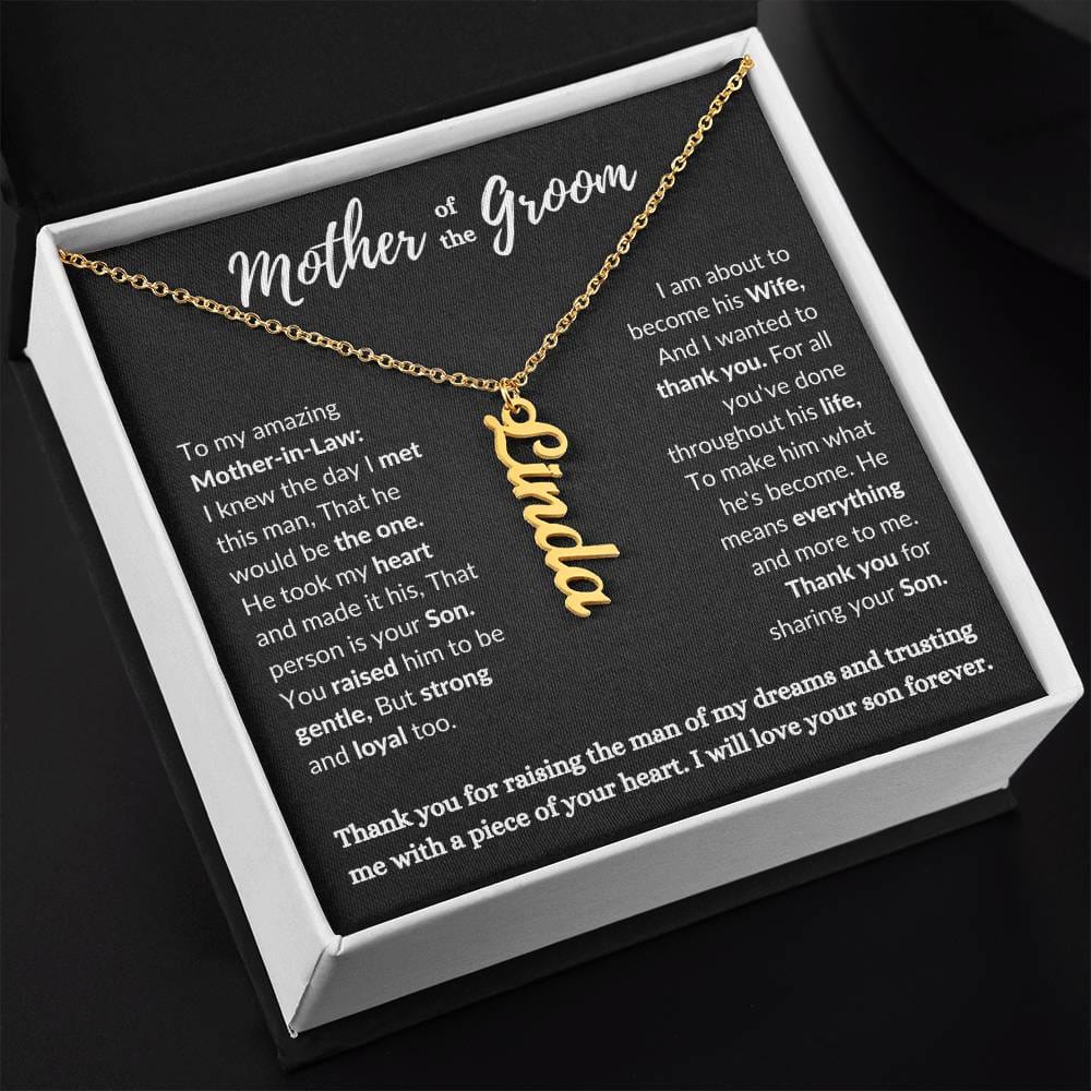 Mother of the Groom Personalize Name Necklace