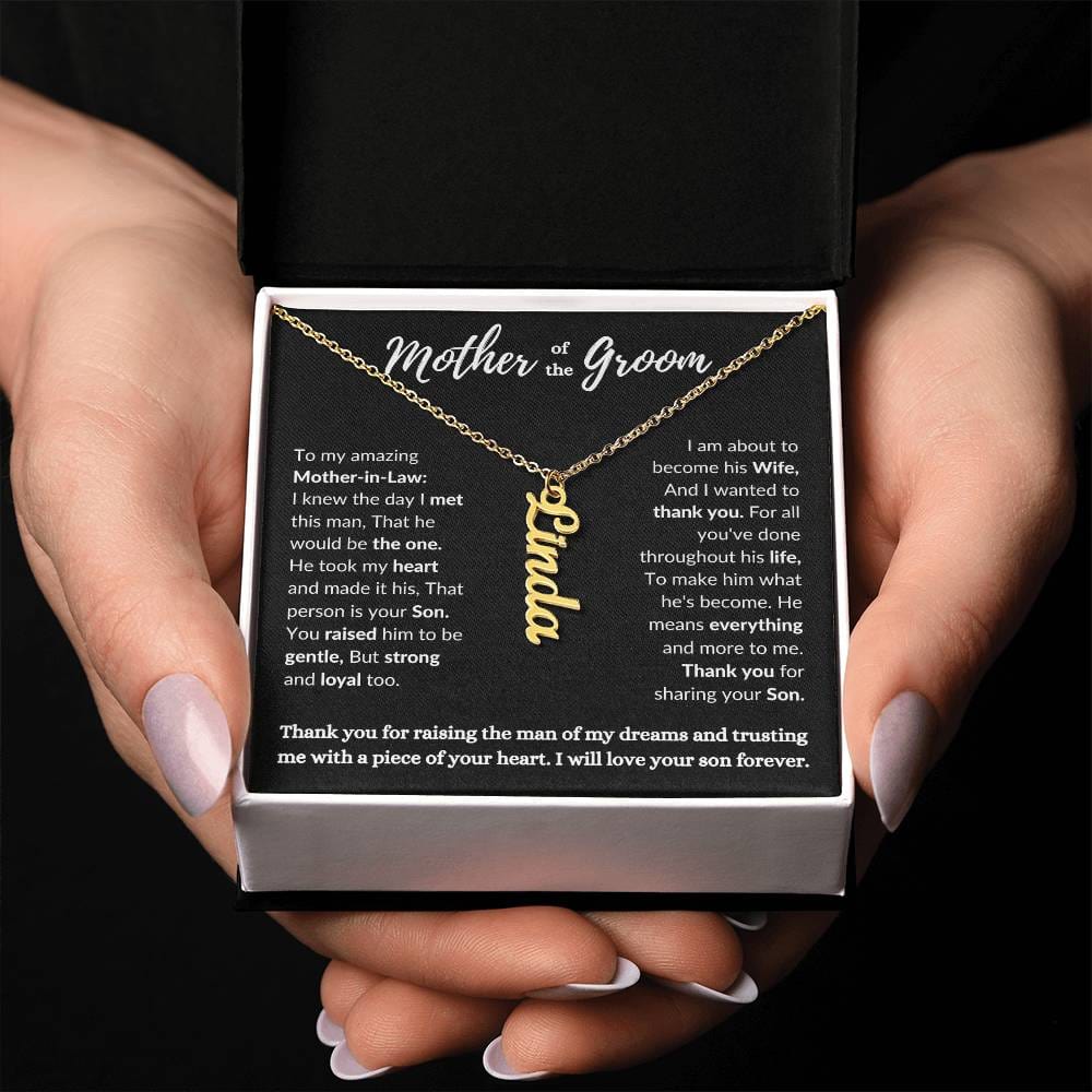 Mother of the Groom Personalize Name Necklace