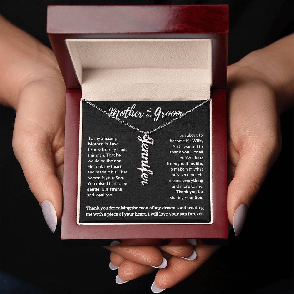 Mother of the Groom Personalize Name Necklace