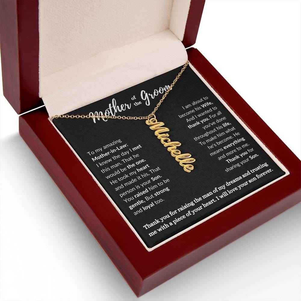 Mother of the Groom Personalize Name Necklace