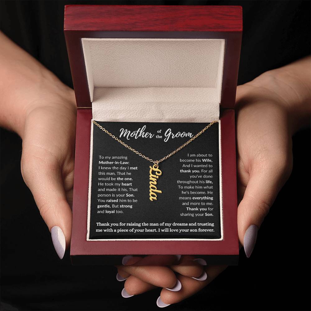 Mother of the Groom Personalize Name Necklace