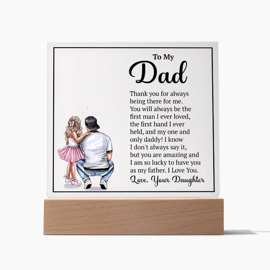 To My Dad From Daughter Acrylic Plaque