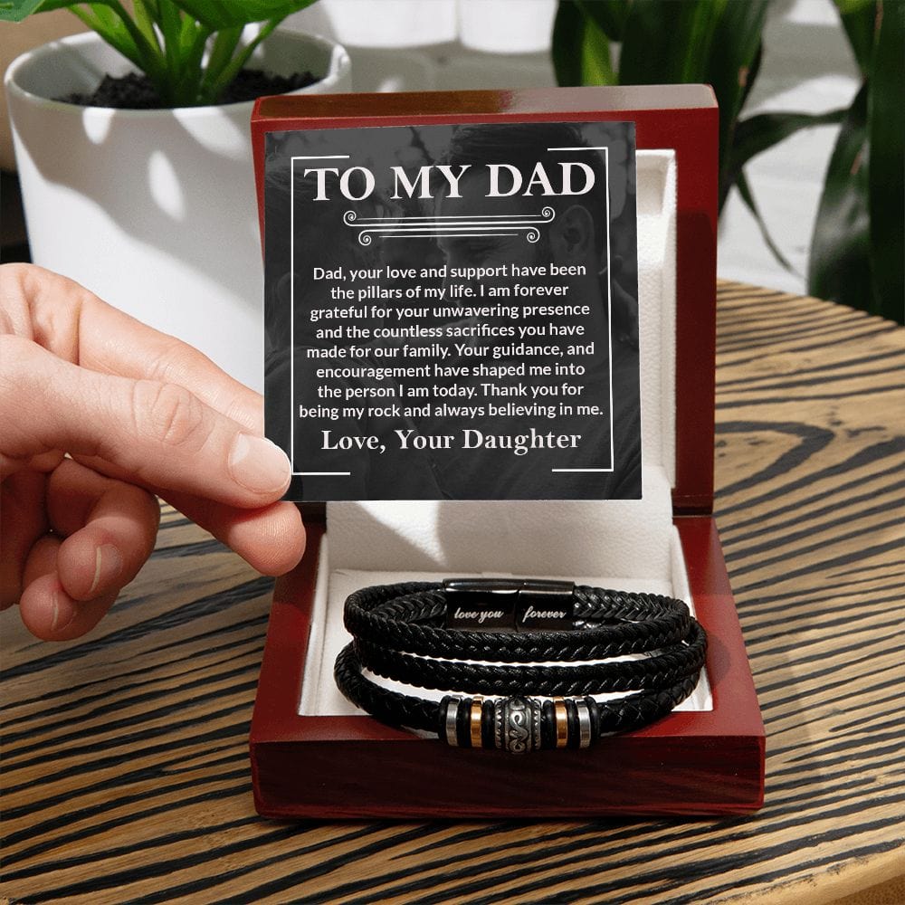 To My Dad My Rock | Love You Forever Bracelet