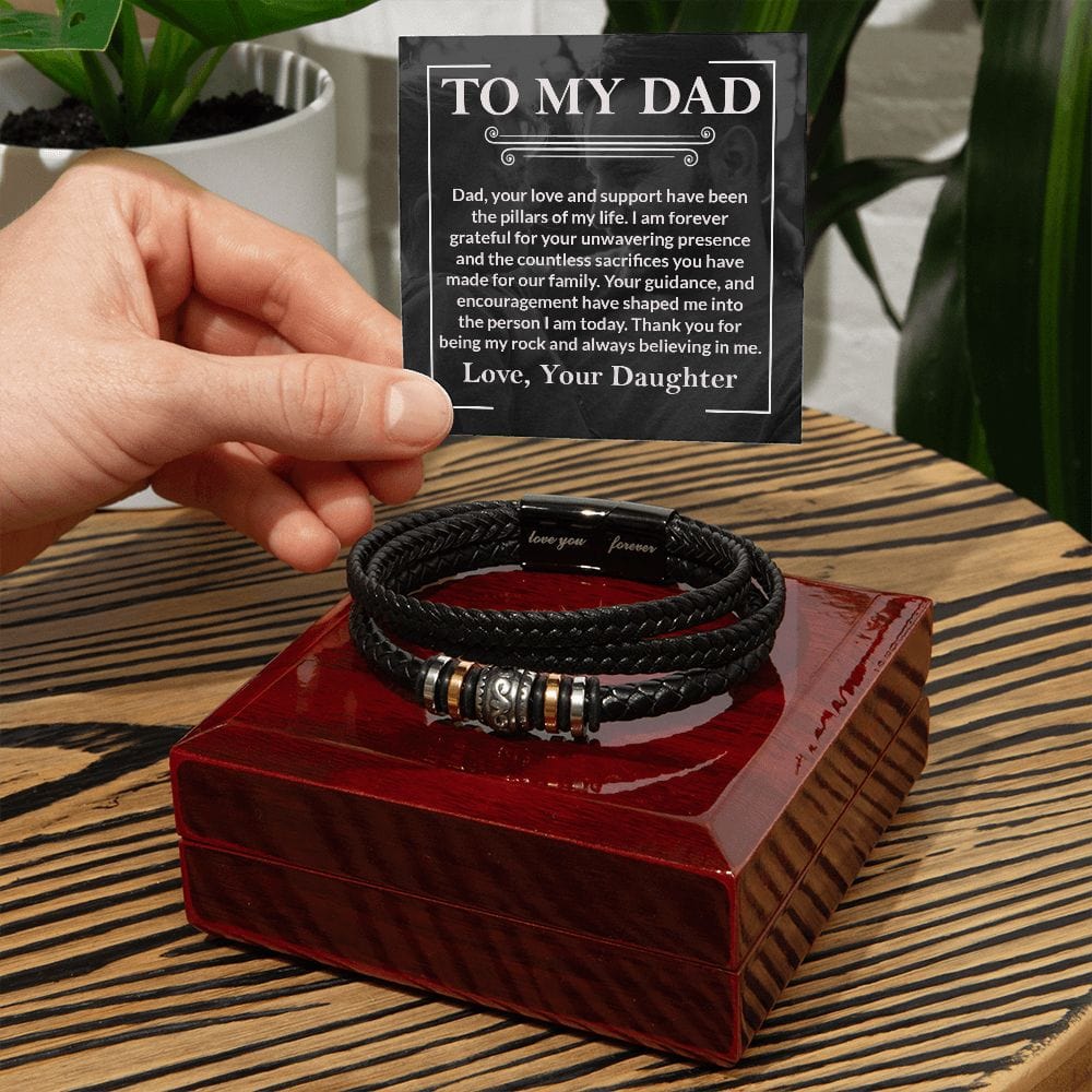 To My Dad My Rock | Love You Forever Bracelet