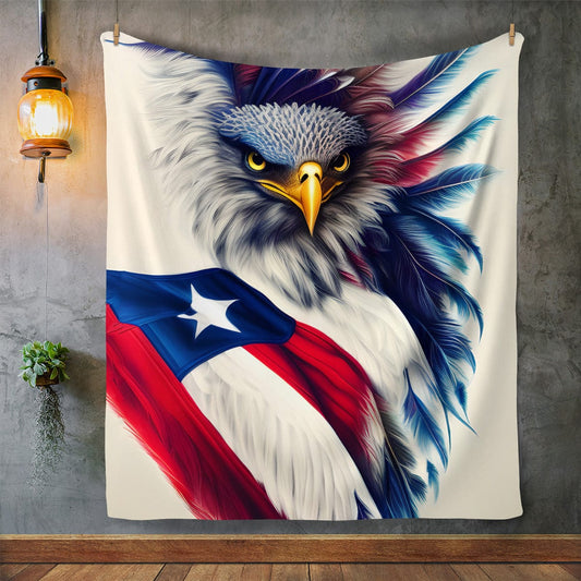 American Eagle Flag Blanket