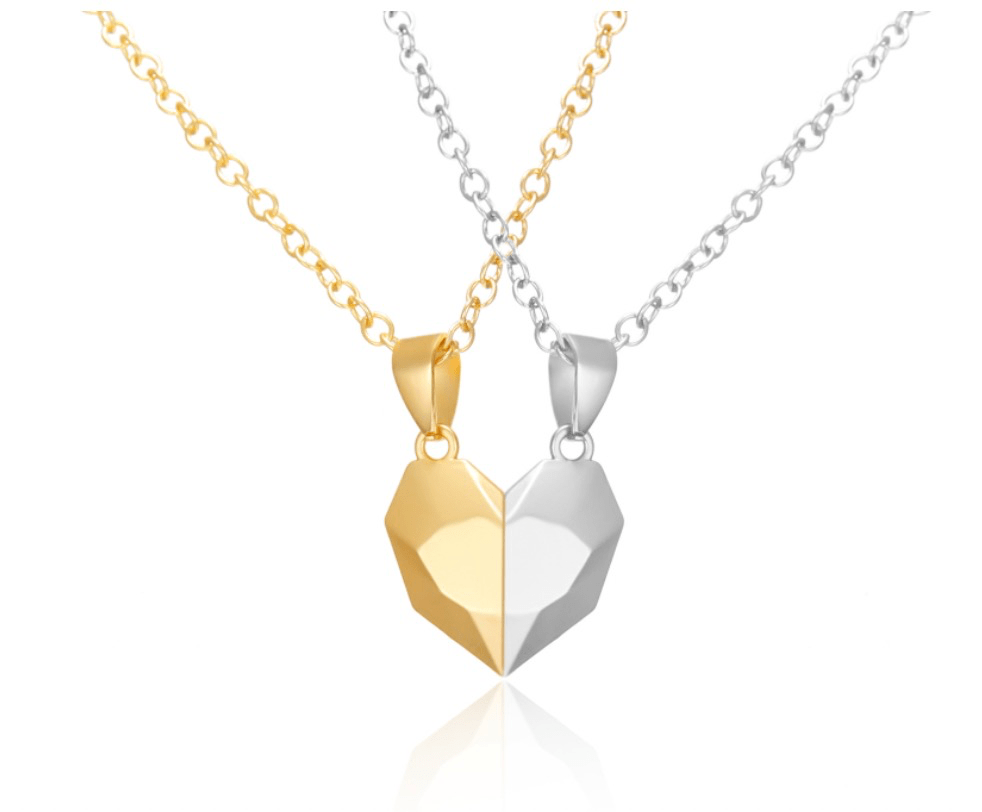 Magnetic Heart-Shaped Necklace | Daughter/Mom, Granddaughter/Grandma, Wife/Husband, Soulmate/Soulmate