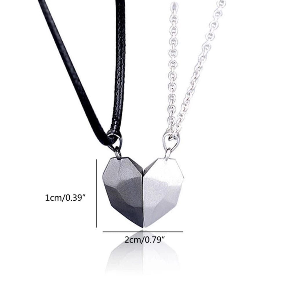 Magnetic Heart-Shaped Necklace | Daughter/Mom, Granddaughter/Grandma, Wife/Husband, Soulmate/Soulmate