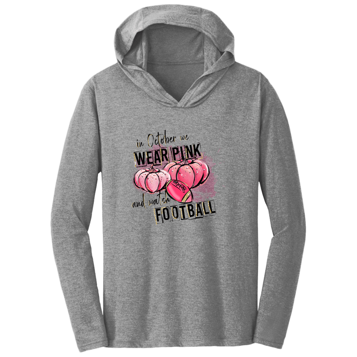 October We Wear Pink/Football Soft Hoodie