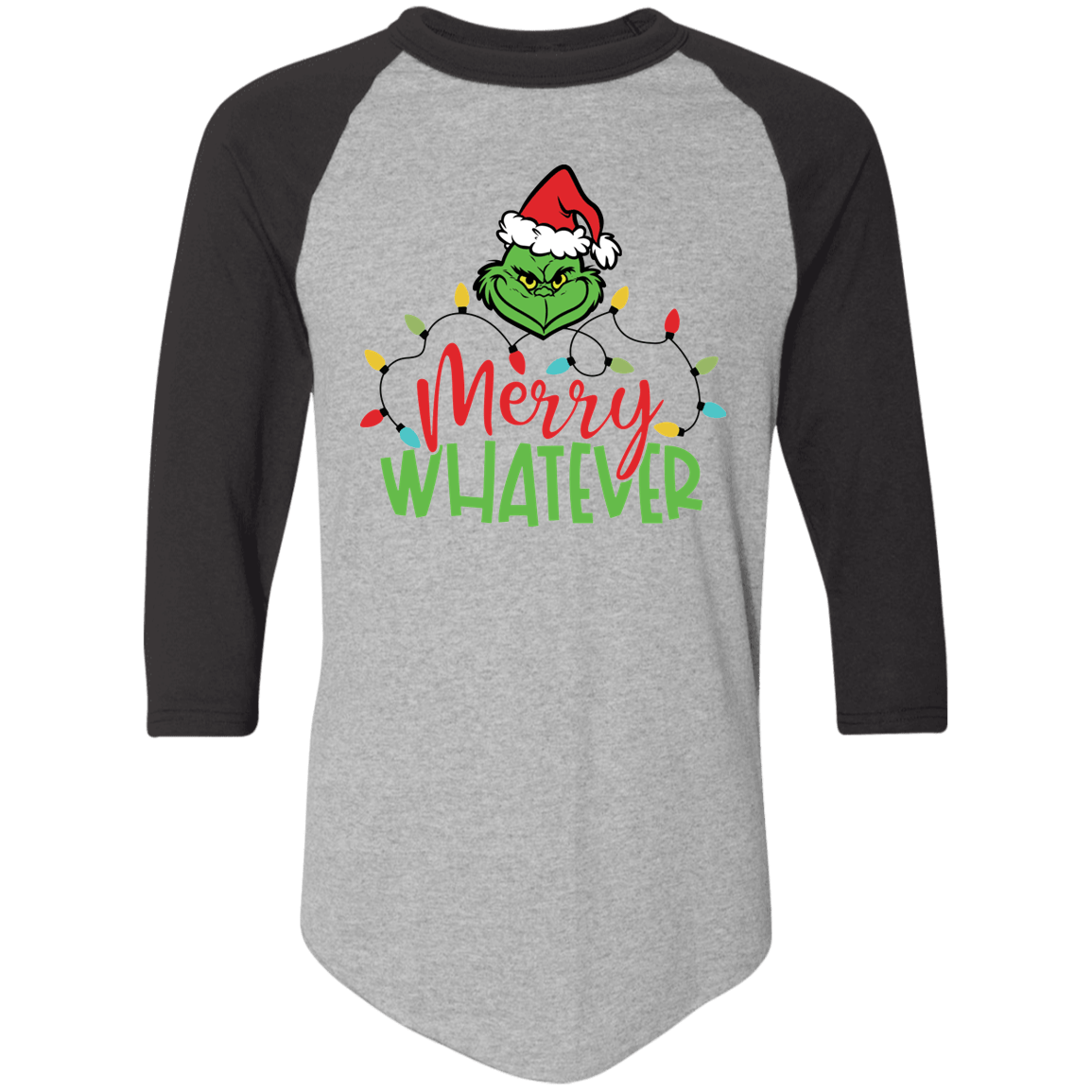 Merry Whatever Two Tone Baseball Shirt
