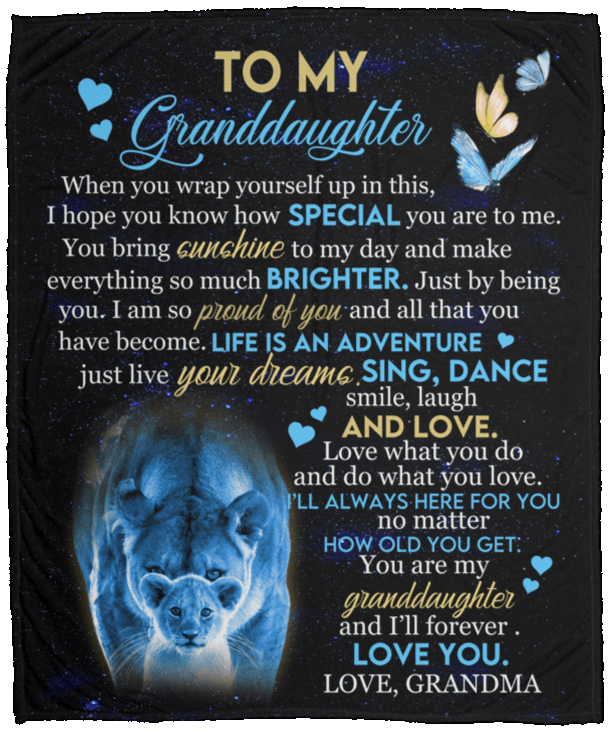 To My Granddaughter from Grandma Cozy Fleece Blanket