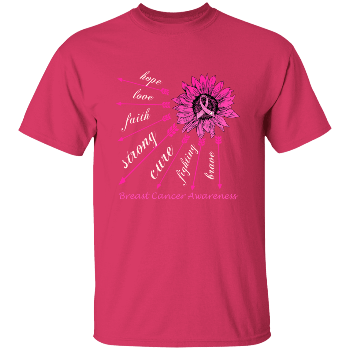 Hope, Love, Faith Breast Cancer Awareness T Shirt