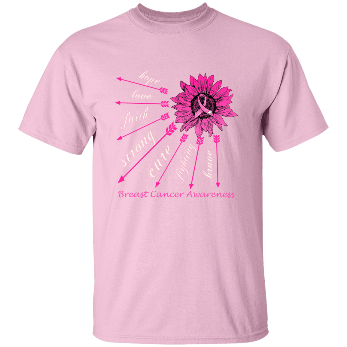 Hope, Love, Faith Breast Cancer Awareness T Shirt