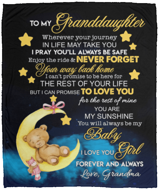 To My Granddaughter from Grandma Cozy Fleece Blanket