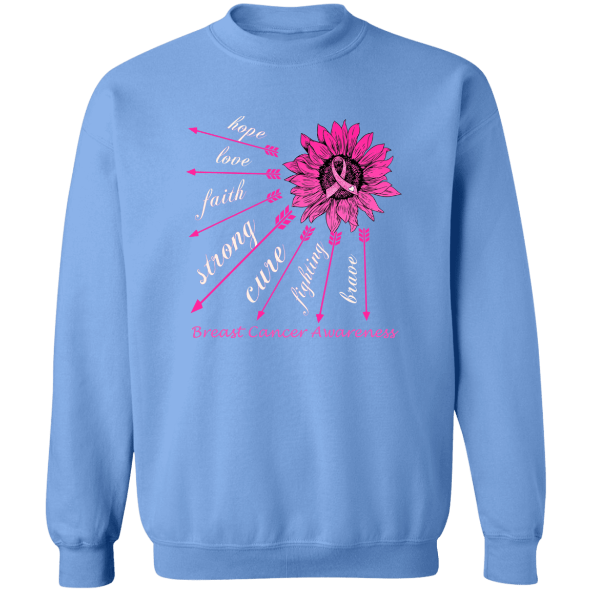 Hope, Love, Faith Breast Cancer Awareness Sweatshirt