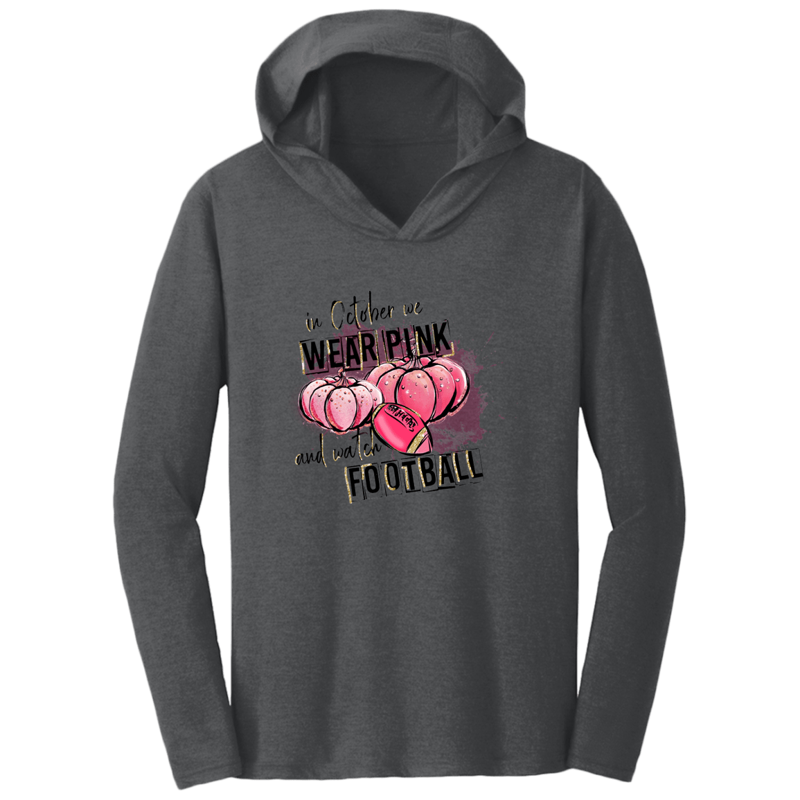 October We Wear Pink/Football Soft Hoodie