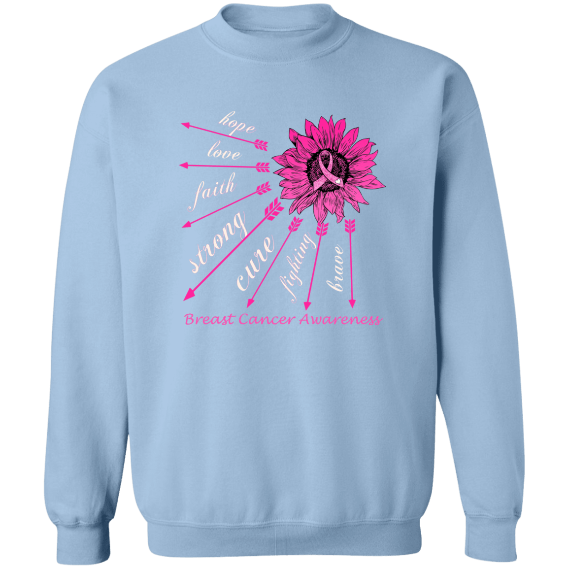 Hope, Love, Faith Breast Cancer Awareness Sweatshirt