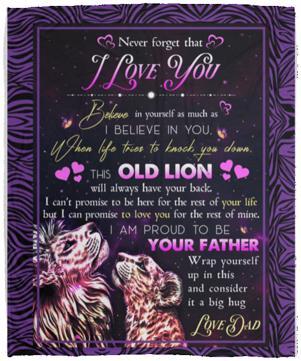 Proud To Be Your Dad Cozy Fleece Blanket