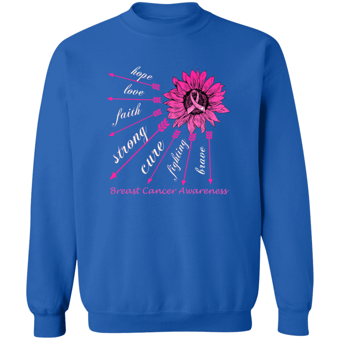 Hope, Love, Faith Breast Cancer Awareness Sweatshirt