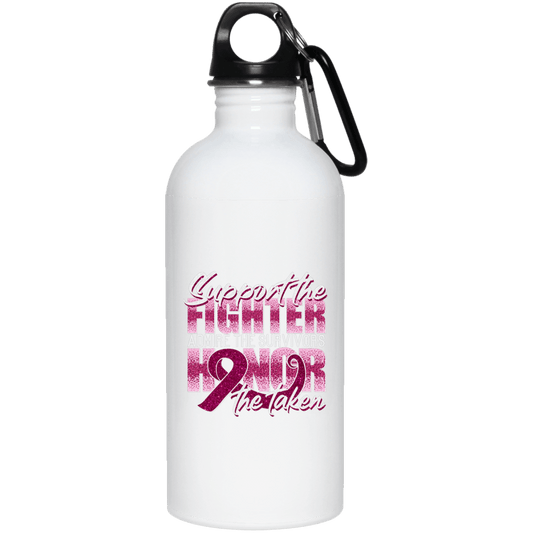 Support Admire Honor Breast Cancer Water Bottle