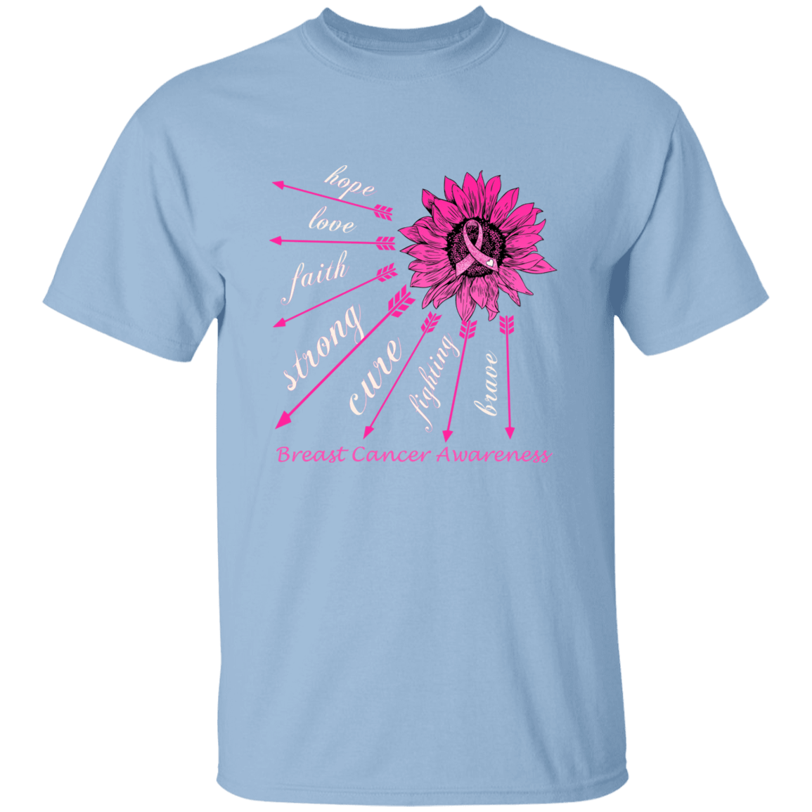 Hope, Love, Faith Breast Cancer Awareness T Shirt