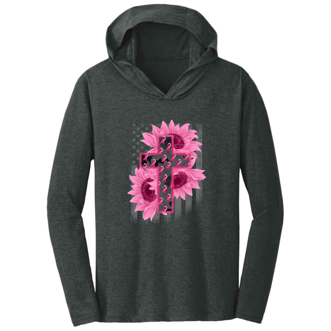 Breast Cancer Awareness Flower Cross Soft Hoodie