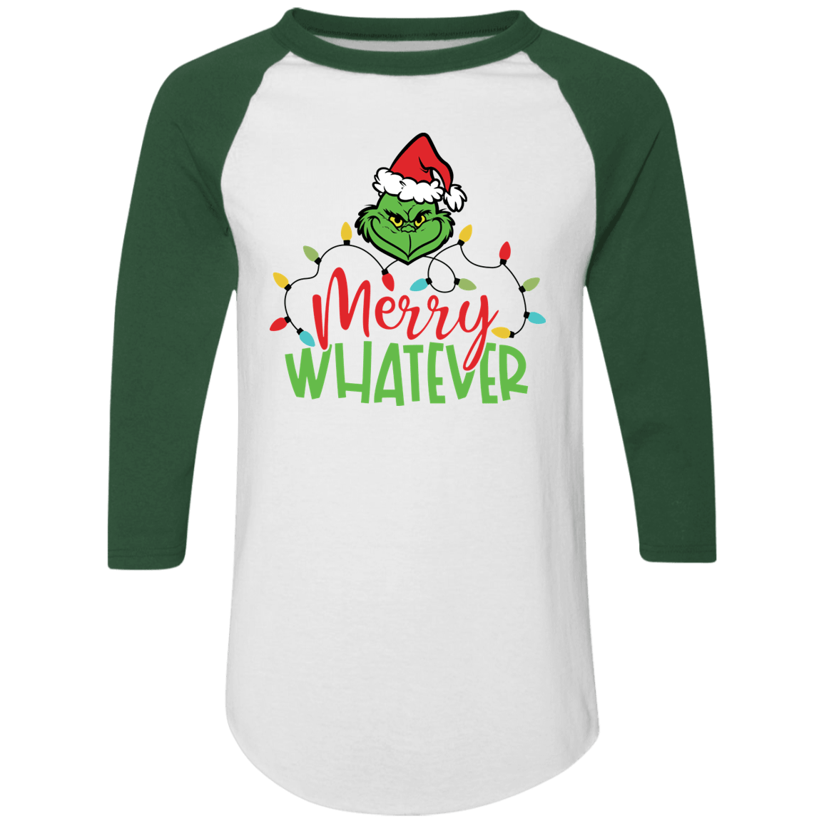Merry Whatever Two Tone Baseball Shirt