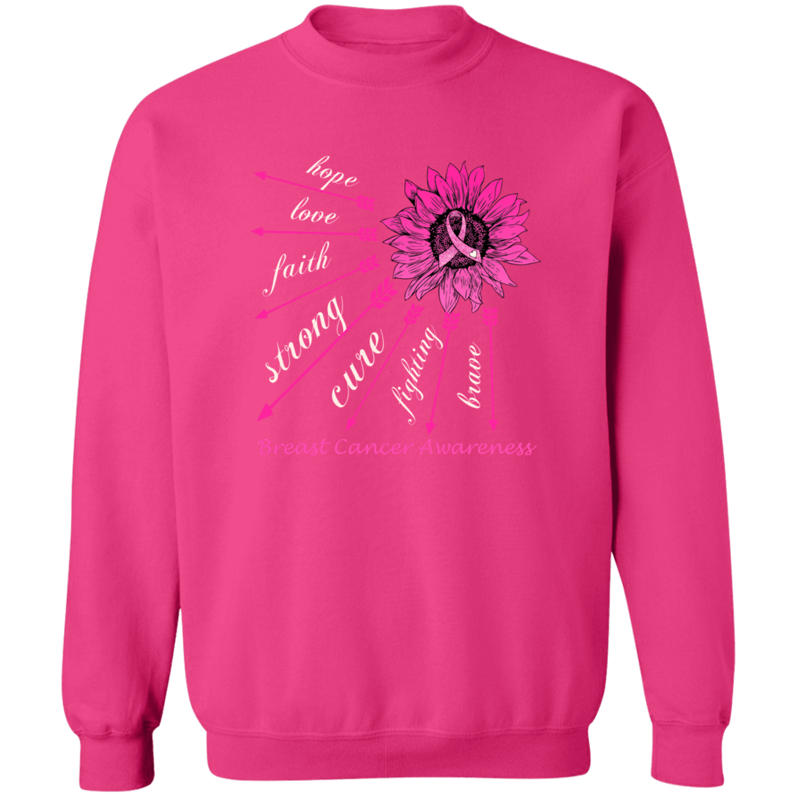 Hope, Love, Faith Breast Cancer Awareness Sweatshirt