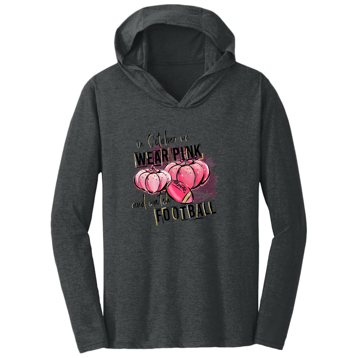 October We Wear Pink/Football Soft Hoodie