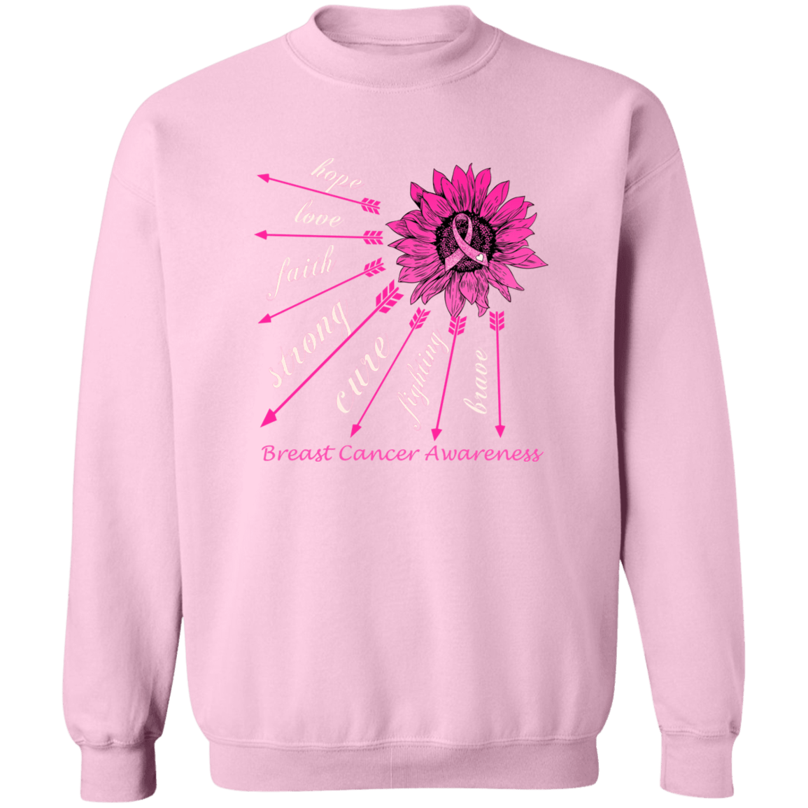 Hope, Love, Faith Breast Cancer Awareness Sweatshirt