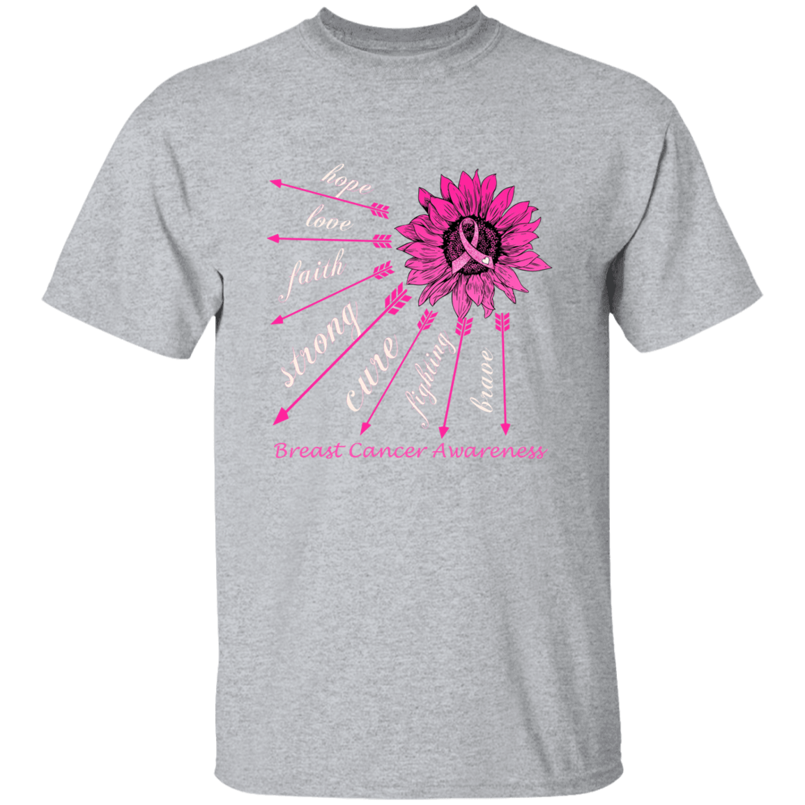 Hope, Love, Faith Breast Cancer Awareness T Shirt