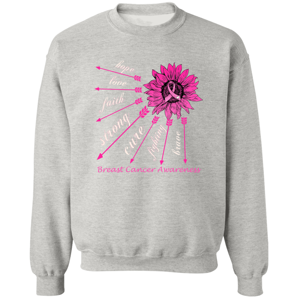 Hope, Love, Faith Breast Cancer Awareness Sweatshirt