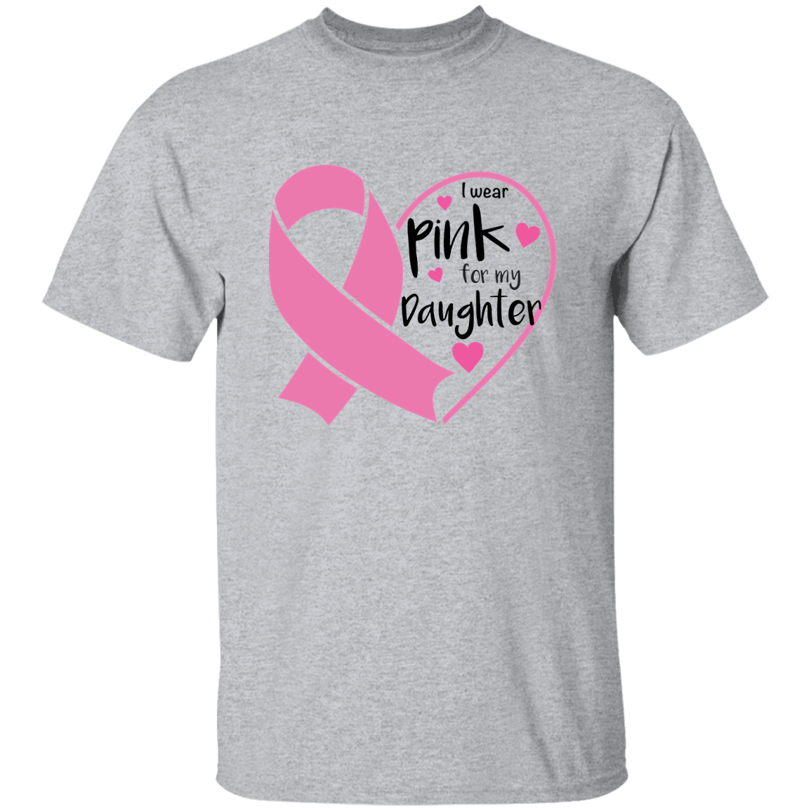Breast Cancer - I Wear Pink Daughter T Shirt