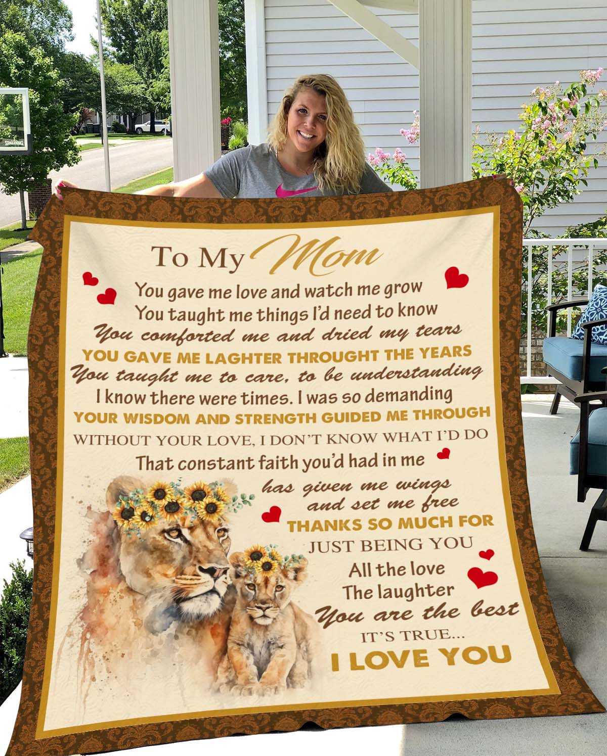 To My Mom Cozy Fleece Blanket