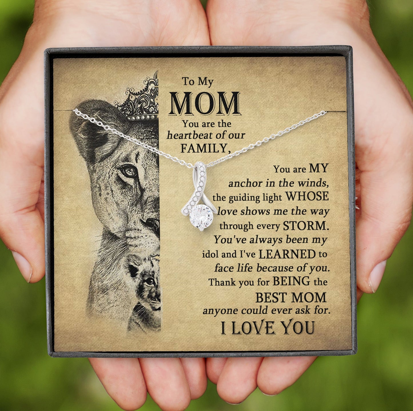 To My Mom Love Knot Necklace