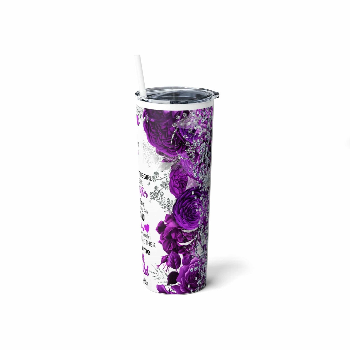 Skinny Steel Tumbler with Straw, 20oz