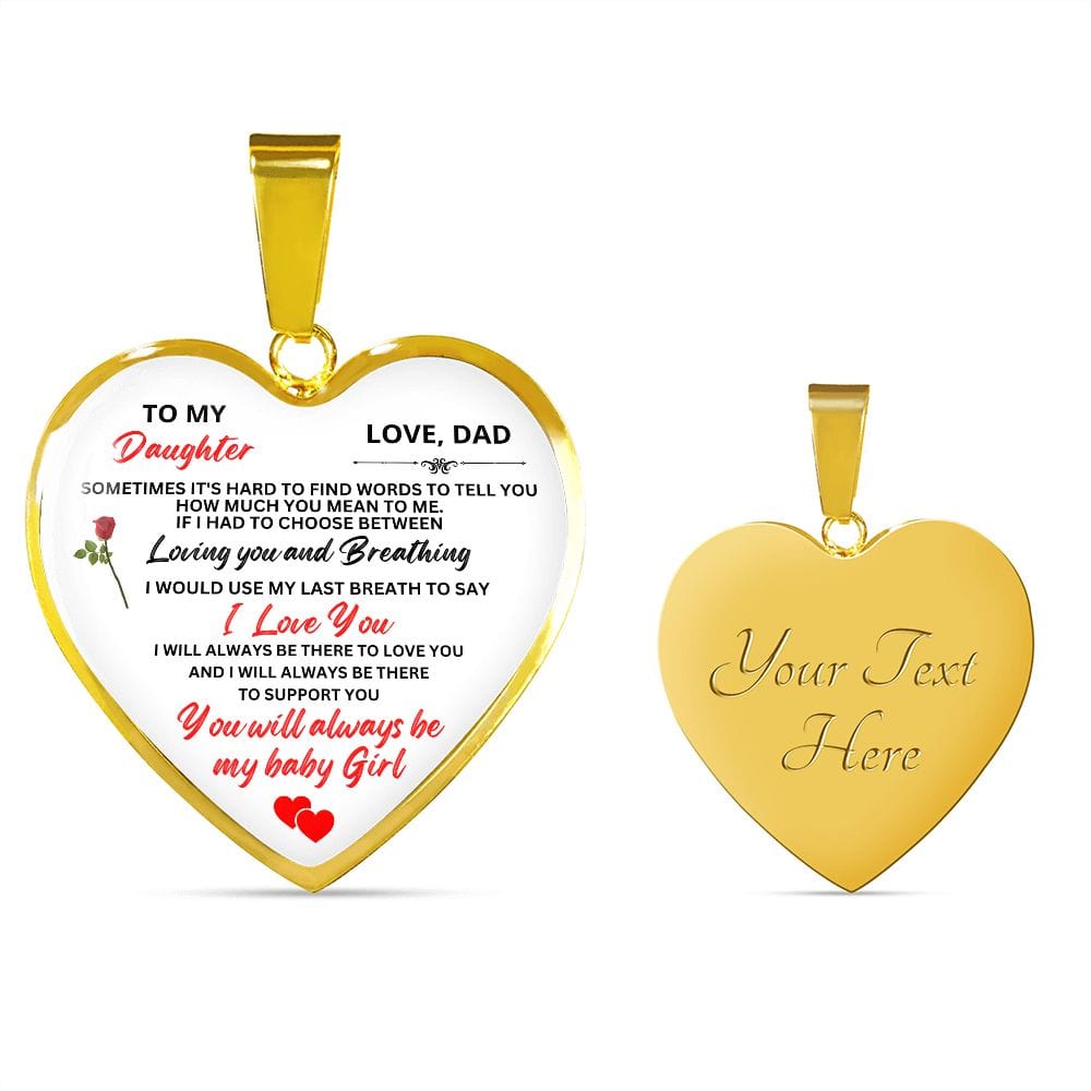 To My Daughter from Dad | Heart Pendant