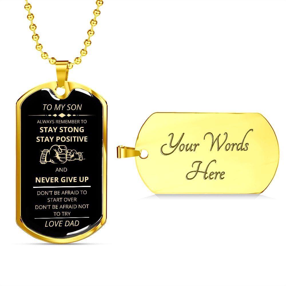 To My Son From Dad | Always Remember Dog Tag