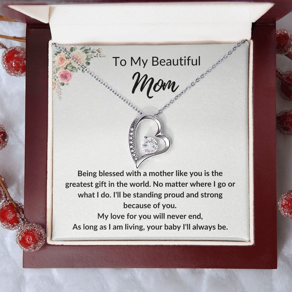 To My Beautiful Mom | Forever Love Necklace