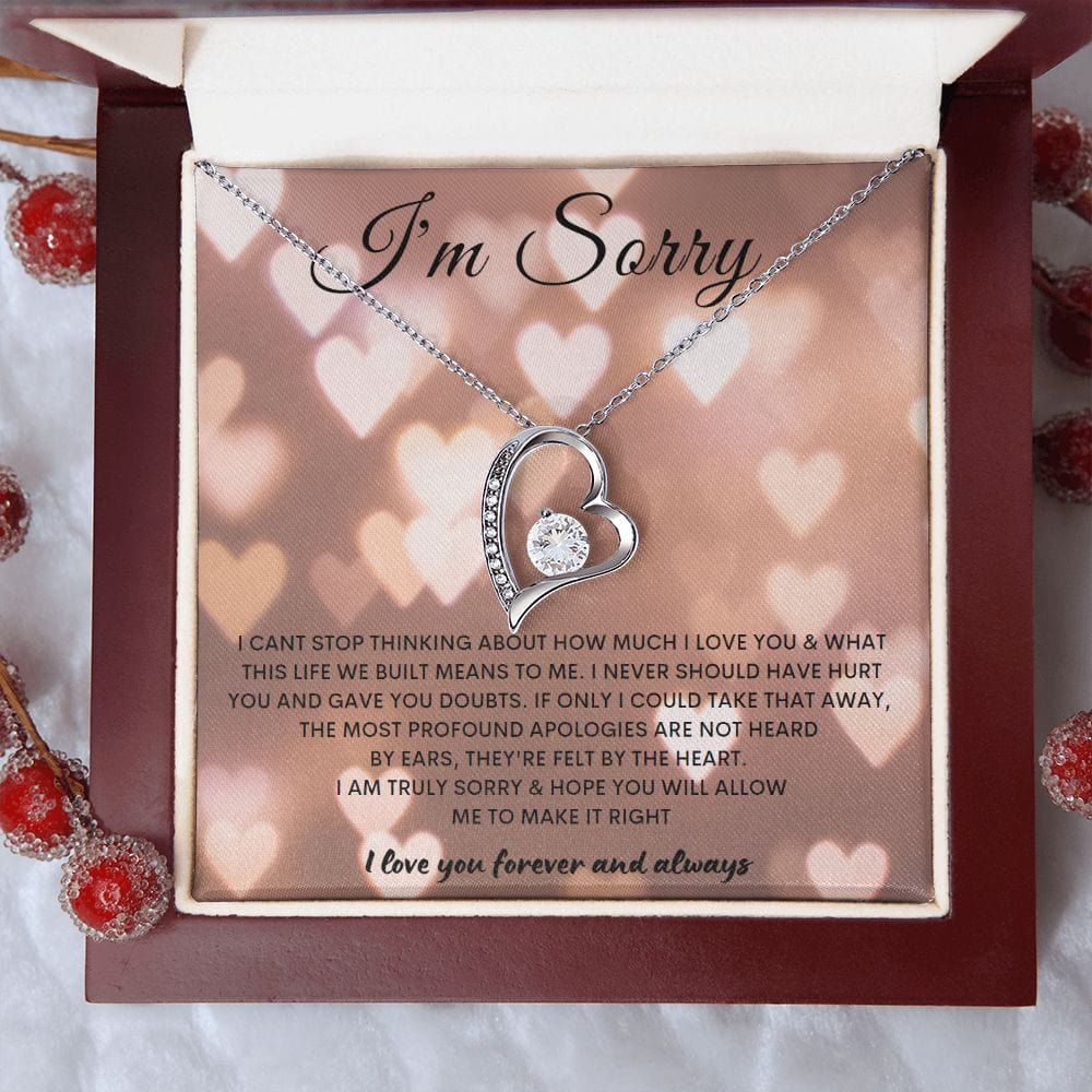 I'm Sorry - Love you Forever Love Necklace