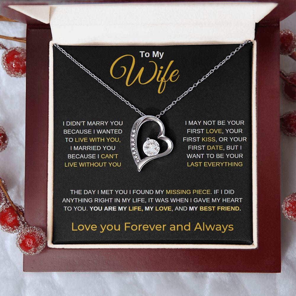 To My Wife - Love You Forever - Forever Love Necklace