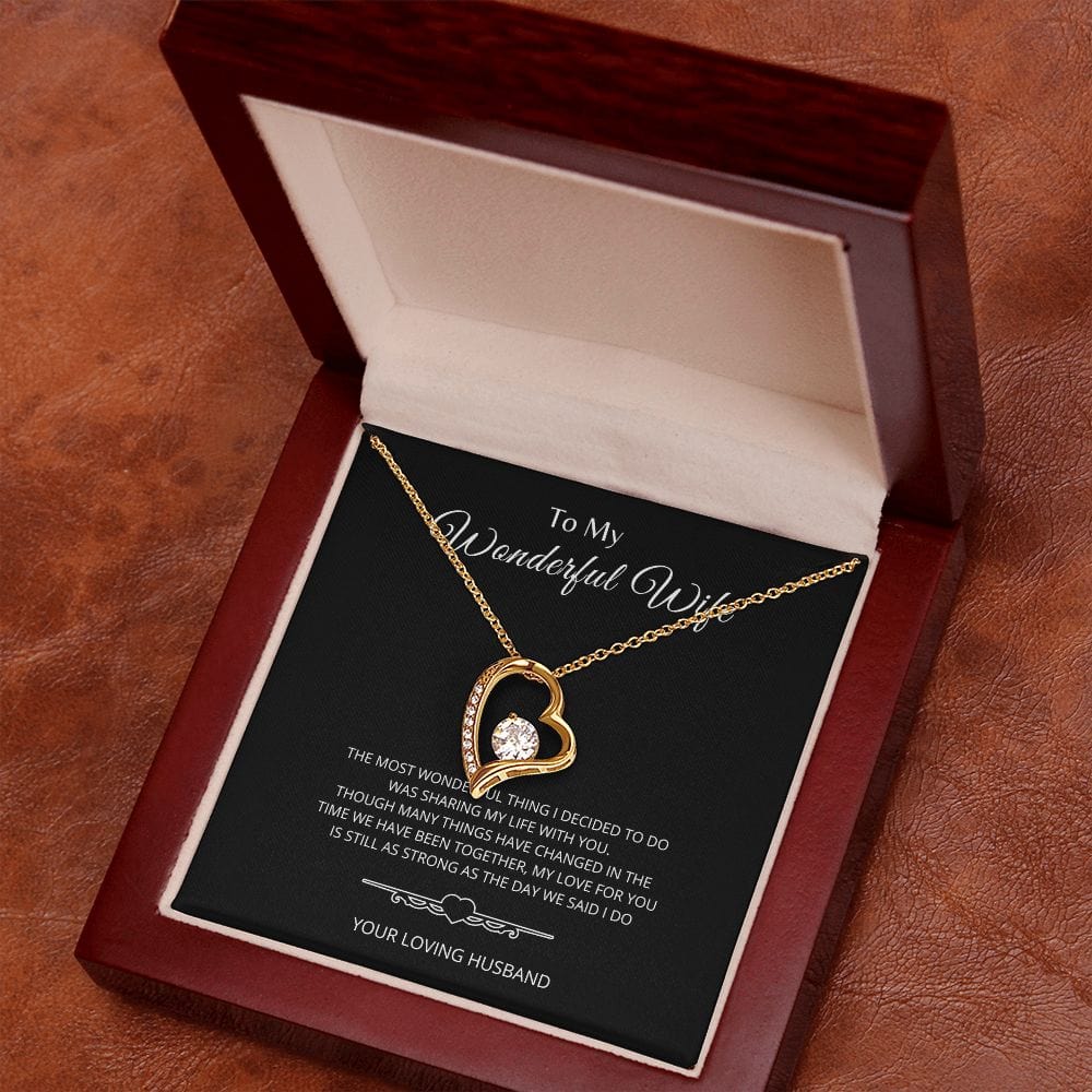 To My Wonderful Wife - Forever Love Necklace