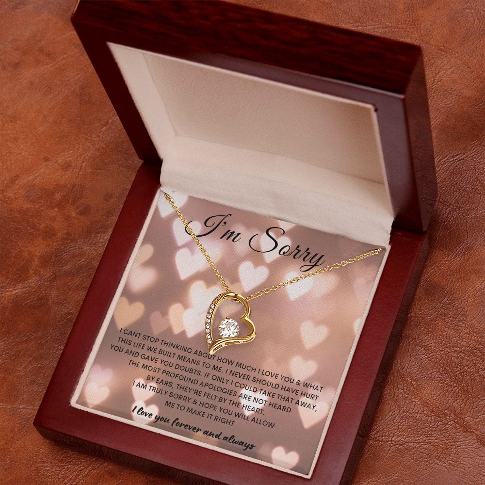 I'm Sorry - Love you Forever Love Necklace